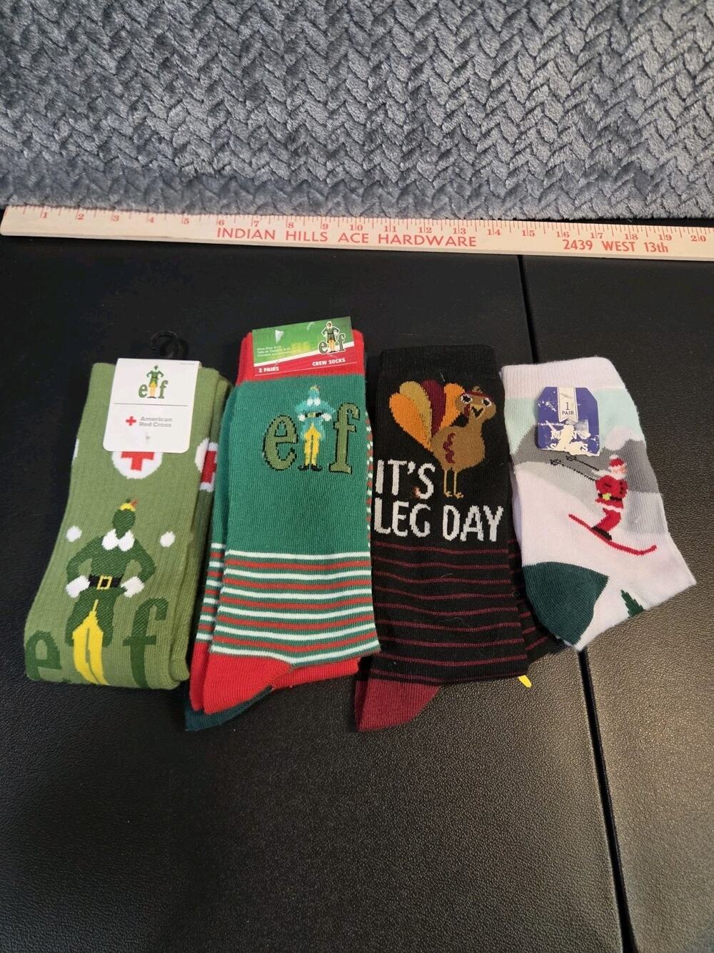 New Men's Holiday Time Hoilday Socks Shoe Size 6-12 Various Kind